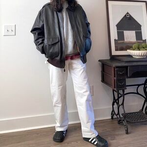 Vintage Cooper type A-2 leather flight aviator bomber jacket WWII